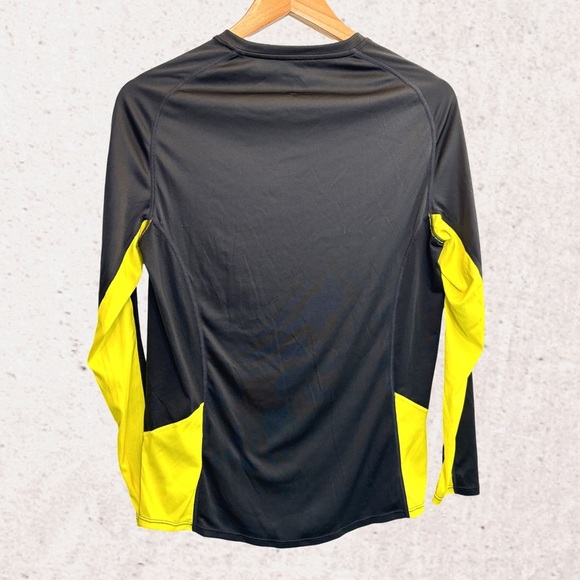 Men's Yellow and Black Long Sleeve Tee - Picture 2 of 4